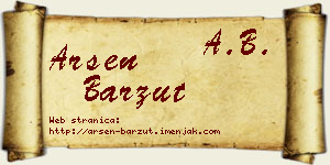 Arsen Barzut vizit kartica